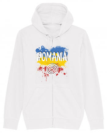 cu iz românesc: România - fundal tricolor #6 White