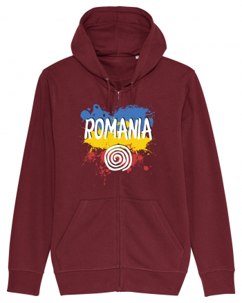 cu iz românesc: România - fundal tricolor #6 Burgundy