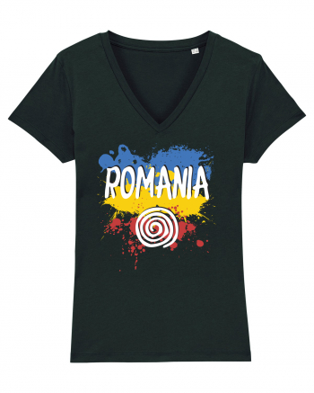 cu iz românesc: România - fundal tricolor #6 Black