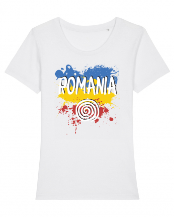 cu iz românesc: România - fundal tricolor #6 White