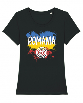 cu iz românesc: România - fundal tricolor #6 Black