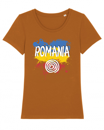 cu iz românesc: România - fundal tricolor #6 Roasted Orange