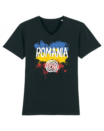 cu iz românesc: România - fundal tricolor #6 Black