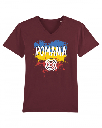 cu iz românesc: România - fundal tricolor #6 Burgundy