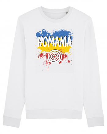 cu iz românesc: România - fundal tricolor #6 White