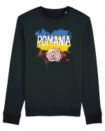 cu iz românesc: România - fundal tricolor #6 Bluză mânecă lungă Unisex Rise