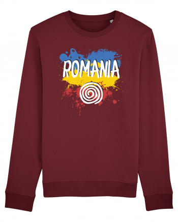 cu iz românesc: România - fundal tricolor #6 Burgundy