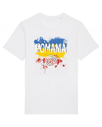 cu iz românesc: România - fundal tricolor #6 White