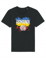 cu iz românesc: România - fundal tricolor #6 Tricou mânecă scurtă Unisex Rocker