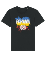 cu iz românesc: România - fundal tricolor #6 Tricou mânecă scurtă Unisex Rocker