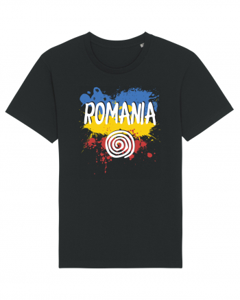 cu iz românesc: România - fundal tricolor #6 Black