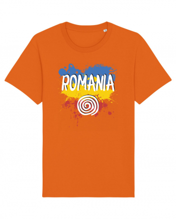 cu iz românesc: România - fundal tricolor #6 Bright Orange