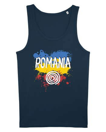 cu iz românesc: România - fundal tricolor #6 Navy