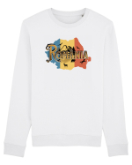 cu iz românesc: România - hartă decorată Bluză mânecă lungă Unisex Rise
