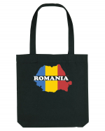 cu iz românesc: România - hartă tricoloră Sacoșă textilă