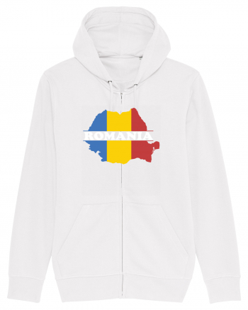 cu iz românesc: România - hartă tricoloră White