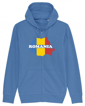 cu iz românesc: România - hartă tricoloră Bright Blue