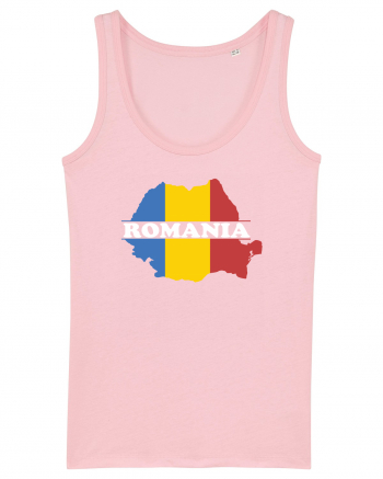 cu iz românesc: România - hartă tricoloră Cotton Pink