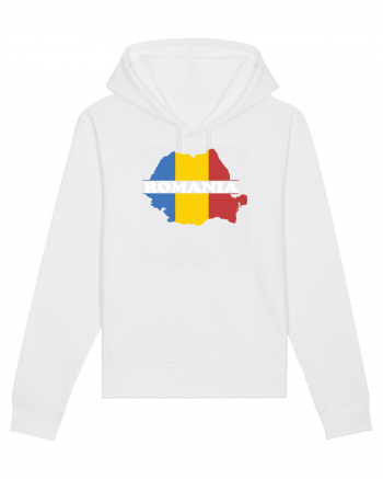 cu iz românesc: România - hartă tricoloră White