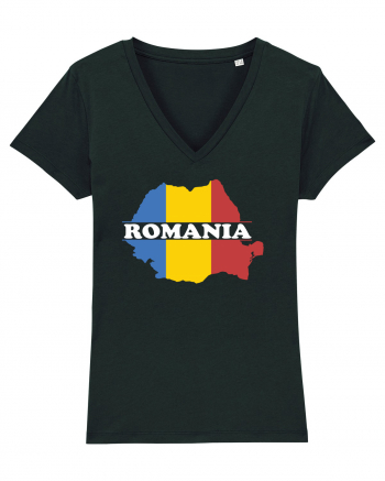 cu iz românesc: România - hartă tricoloră Black