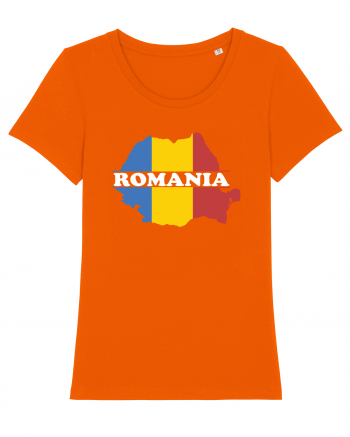 cu iz românesc: România - hartă tricoloră Bright Orange