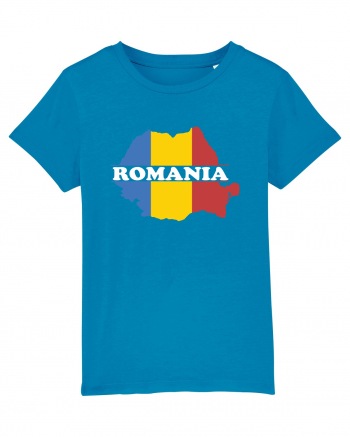 cu iz românesc: România - hartă tricoloră Azur