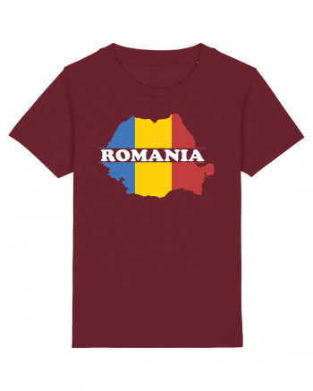 cu iz românesc: România - hartă tricoloră Burgundy