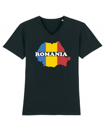 cu iz românesc: România - hartă tricoloră Black