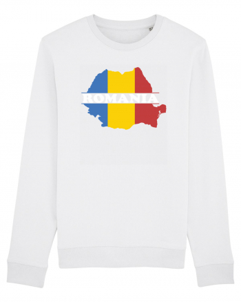 cu iz românesc: România - hartă tricoloră White