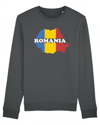 cu iz românesc: România - hartă tricoloră Anthracite