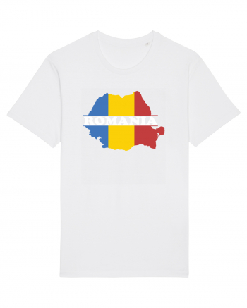 cu iz românesc: România - hartă tricoloră White