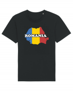 cu iz românesc: România - hartă tricoloră Tricou mânecă scurtă Unisex Rocker