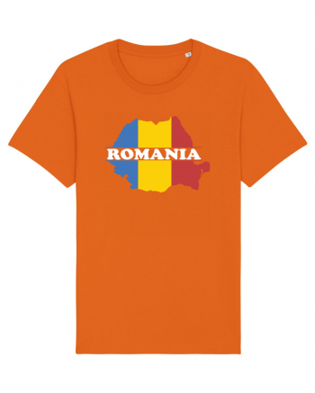 cu iz românesc: România - hartă tricoloră Bright Orange