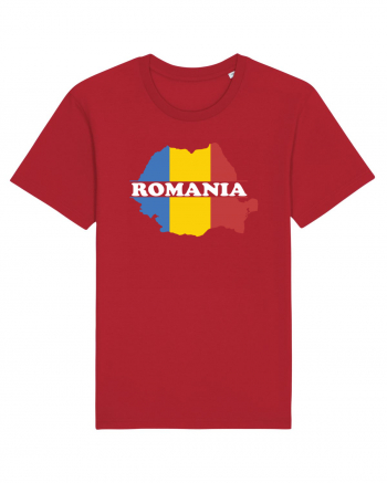 cu iz românesc: România - hartă tricoloră Red