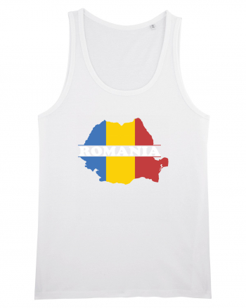 cu iz românesc: România - hartă tricoloră White