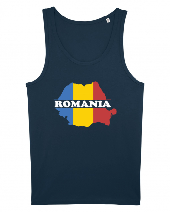 cu iz românesc: România - hartă tricoloră Navy