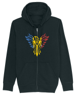 cu iz românesc: România - Phoenix tricolor Hanorac cu fermoar Unisex Connector
