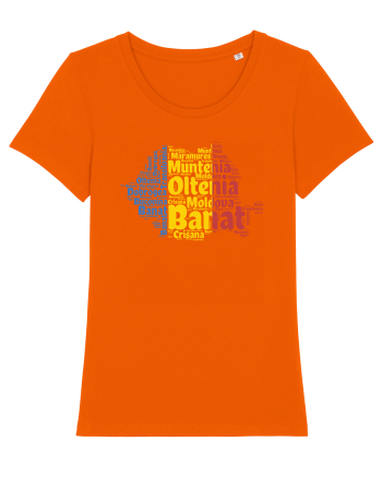 cu iz românesc: România - regiuni geografice Bright Orange