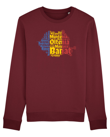 cu iz românesc: România - regiuni geografice Burgundy