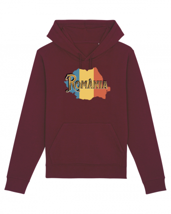 cu iz românesc: România - text decorativ Burgundy