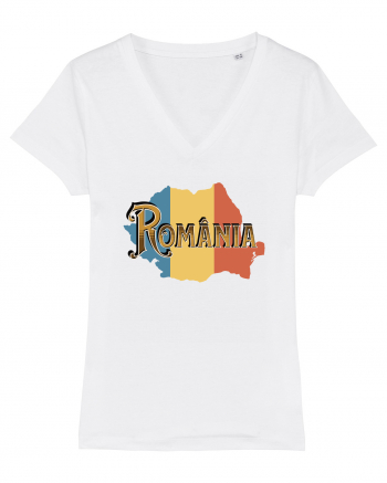 cu iz românesc: România - text decorativ White