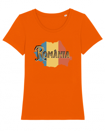 cu iz românesc: România - text decorativ Bright Orange