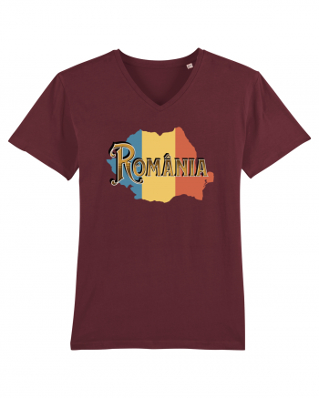 cu iz românesc: România - text decorativ Burgundy