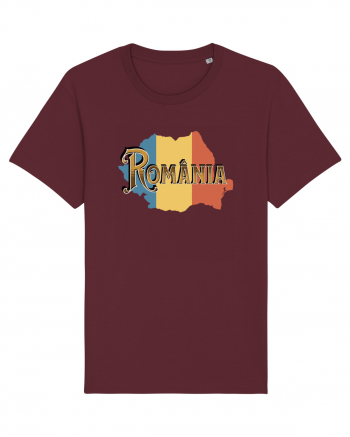 cu iz românesc: România - text decorativ Burgundy