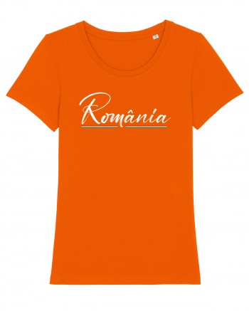 cu iz românesc: România subliniată Bright Orange