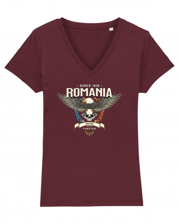 cu iz românesc: Romania united forever Burgundy