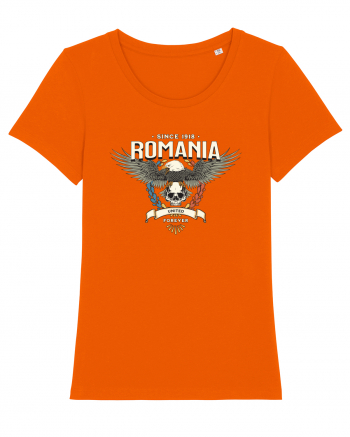 cu iz românesc: Romania united forever Bright Orange