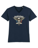 cu iz românesc: Romania united forever Tricou mânecă scurtă guler V Bărbat Presenter