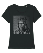 cu iz românesc: Ștefan cel Mare Tricou mânecă scurtă guler larg fitted Damă Expresser