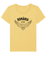 cu iz românesc: Vulturul românesc Tricou mânecă scurtă guler larg fitted Damă Expresser